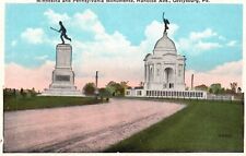 Postcard PA Gettysburg Minnesota & Pennsylvania Monuments WB Vintage PC H1202 picture