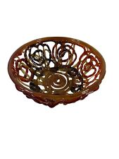 XL 16” Colorful Acrylic Centerpiece Spaghetti Bowl In The Style Of Gaetano Pesce picture