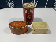 Lot of 3 Vintage Antique Tins Calumet Baking Powder Mellomints  picture