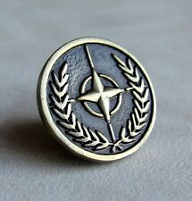 NATO / OTAN Forces Army Golden Lapel Pin Badge picture