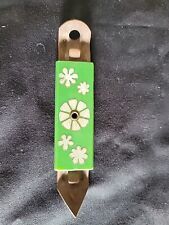 Vintage Rare Retro Green Daisy Magnetic Bottle Opener picture