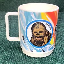 Vintage EMPIRE STRIKES BACK Star Wars Mug Cup CHEWBACCA C-3PO R2-D2 Deka 1980 picture