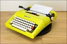 OLIVETTI LETTERA 35 TYPEWRITER. YELLOW. ITALIAN LAYOUT. PICA. MADE IN ITALY picture