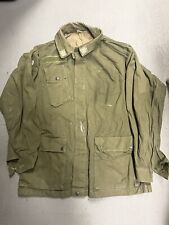 Large Authentic Italian Army OD Green Combat Field Jacket Shirt Parka Military picture