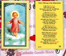 Daily Offering to the Infant Jesus - Laminated Holy Card picture