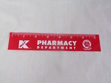 Vintage KMART Pharmacy Ruler, Translucent Red , Department Store Promo picture