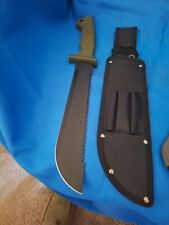 OZARK TRAIL Machete Survival Knife 10” Blade 16” OVERALL in sheath - VGC. 57.. picture
