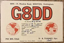 QSL Card - Beeston England  R. Tunney  G8DD 1970 Map Postcard picture