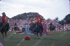 Sl57  Original Slide 1970's Hawaii traditional dancer grass skirt 750a picture