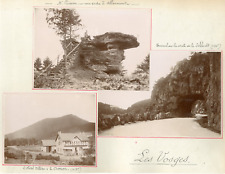 France, voyage dans les Vosges, le Donon, Alarmont.... Vintage silver print T picture
