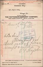 1914 Billhead Patterson-Sargent Company, E. 38th St.&St. Clair Ave, Cleveland OH picture