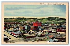 c1940's Business District Rapid City South Dakota SD Vintage Postcard picture