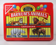 BARNUM'S ANIMALS Red Limited Edition Vintage Cracker Tin 1989 picture