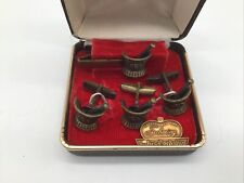 Schering “By His Lordship” Pharmacists Metal Mortar & Pestle 4 Pc. Cuff Link Set picture