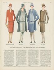 1928 Pictorial Review Fashion Paris Says Singer Coat Frocks Vtg Print Story PR5 picture