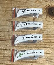 Frost - Deer Duck Coon Hunting Bass Fishing Locking Pocket Knife - Set Of 4 picture
