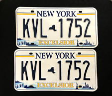 New York License Plate Pair KVL-1752 .... EXCELSIOR, NIAGARA FALLS, LADY LIBERTY picture