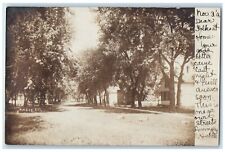 1906 Street View Houses And Trees Amboy Illinois IL RPPC Photo Antique Postcard picture