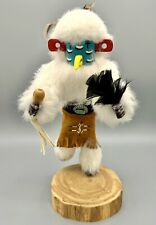 Kachina Doll ROADRUNNER White Fur Warrior Signed F. Charley Native American 12” picture