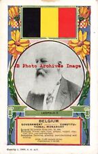 Belgium Royalty, FH Ault 1909 No 676, Belgium King Leopold III, Flag picture