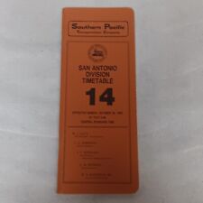 Southern Pacific Employee Timetable No 14 1983 San Antonio Division picture