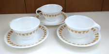 Vintage Corning Corelle Butterfly Gold Cup Saucer Set of 3 picture