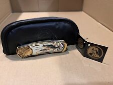 #14 Franklin Mint Collector Knife Wildlife Fish/Bass w/Zipper Padded Case picture
