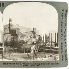 Joplin Missouri Lead Mining Stereoview 1920s Keystone Shaft House Mine Art D1847 picture