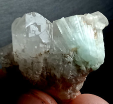 124 carats Beautiful Green Tourmaline with Quartz crystal specimen @ Afgh picture
