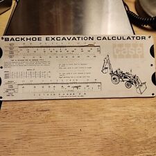 Case Backhoe Excavation Calculator 1969 Perrygraf Printed In USA Vtg Loader Farm picture
