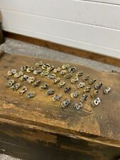 42x Vintage British Police Chrome Number Collar Number Job Lot Costume Collector picture