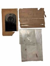 Antique Indian Wars Tintype Soldier Dated 1888 w/ Letter @Fort McPherson Georgia picture