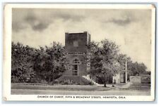 c1920's Church Of Christ Fifth & Broadway Street Henryetta Oklahoma OK Postcard picture