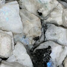 2000 Carat Lots of Natural Rainbow Moonstone Rough + a Nice FREE faceted Gems picture