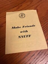 Make Friends with Snuff   SOCIETY of SNUFF GRINDERS   Leaflet  1970s picture