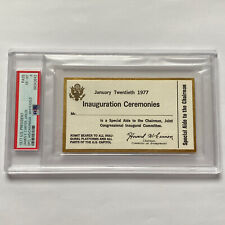1977 President Jimmy Carter Inauguration All Access Platform Aide Ticket PSA picture