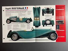 1931 - 1932 Bugatti Royale Spec Sheet, Poster, Folder,  Brochure - RARE Awesome picture