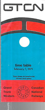 GT GRAND TRUNK CN CANADIAN NATIONAL   TIME TABLES  FEB 1 1971 picture