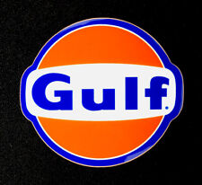 GULF OIL STICKER “ORIGINAL LOGO” 2 3/4 X 2 1/2”￼ THICK & GLOSSY NICE picture
