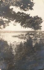 Birdseye View Squirrel Island Boothbay Harbor Maine ME 1921 Real Photo RPPC picture