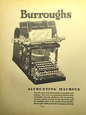 Burroughs Accounting Machine Detroit MI Bookkeeper CPA Vintage Print Ad 1930 picture