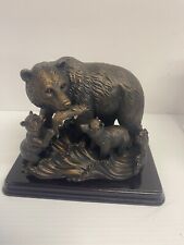 Always & Forever Collectible Fishing Bears Sculpture Bronze Finish Open Box -946 picture