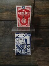 Gemaco & Paul Son Playing Cards Lot Casino 2 Packs Red Blue Game Night Vintage picture