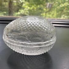 Vintage Avon 1977 Mothers Day Fostoria Lead Crystal Egg Soap Candy Trinket Dish  picture