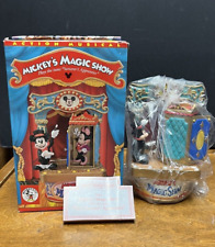 VINTAGE ENESCO DISNEY MICKEY'S MAGIC SHOW ACTION ANIMATED MUSICAL 598968 W/ BOX picture