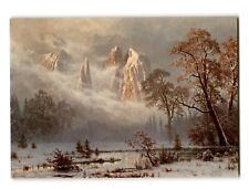 YOSEMITE - WINTER Albert Bierstadt, American 1830-1902 Vintage Chrome Postcard picture