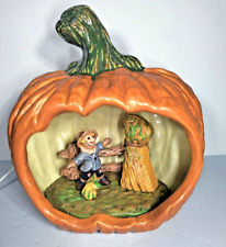 Nowell Mold Ceramic Pumpkin Halloween Decoration Vintage 1982 Scarecrow Working picture