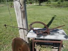 Vintage Cast Iron Wagon Buggy Wheel Brake assembly HULBUT'S PAT 1870 1872 RACINE picture