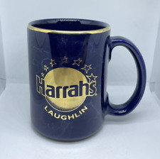 Vintage Harrah's Laughlin Blue Marble Coffee/Tea Mug by Linyi ~ Souvenir ~ NOS picture