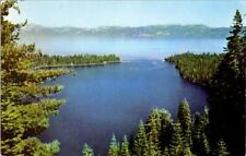 Lake Tahoe Emerald Bay El Dorado County CA Postcard Fog in Background picture
